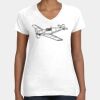 Women's Fine Jersey V-Neck Tee Thumbnail