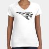 Women's Fine Jersey V-Neck Tee Thumbnail