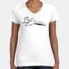 Women's Fine Jersey V-Neck Tee Thumbnail