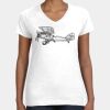 Women's Fine Jersey V-Neck Tee Thumbnail