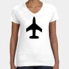 Women's Fine Jersey V-Neck Tee Thumbnail
