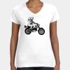 Women's Fine Jersey V-Neck Tee Thumbnail
