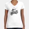 Women's Fine Jersey V-Neck Tee Thumbnail