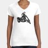 Women's Fine Jersey V-Neck Tee Thumbnail