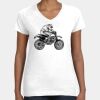 Women's Fine Jersey V-Neck Tee Thumbnail