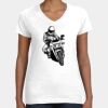 Women's Fine Jersey V-Neck Tee Thumbnail