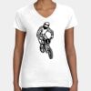 Women's Fine Jersey V-Neck Tee Thumbnail