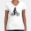 Women's Fine Jersey V-Neck Tee Thumbnail