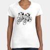 Women's Fine Jersey V-Neck Tee Thumbnail