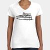 Women's Fine Jersey V-Neck Tee Thumbnail