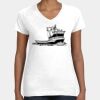 Women's Fine Jersey V-Neck Tee Thumbnail