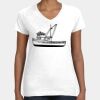 Women's Fine Jersey V-Neck Tee Thumbnail