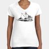 Women's Fine Jersey V-Neck Tee Thumbnail
