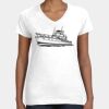 Women's Fine Jersey V-Neck Tee Thumbnail