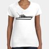 Women's Fine Jersey V-Neck Tee Thumbnail