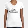 Women's Fine Jersey V-Neck Tee Thumbnail