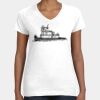 Women's Fine Jersey V-Neck Tee Thumbnail
