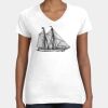Women's Fine Jersey V-Neck Tee Thumbnail