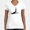 Women's Fine Jersey V-Neck Tee Thumbnail