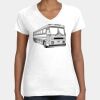Women's Fine Jersey V-Neck Tee Thumbnail