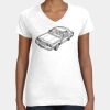 Women's Fine Jersey V-Neck Tee Thumbnail