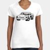 Women's Fine Jersey V-Neck Tee Thumbnail