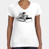 Women's Fine Jersey V-Neck Tee Thumbnail