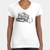 Women's Fine Jersey V-Neck Tee Thumbnail