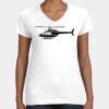 Women's Fine Jersey V-Neck Tee Thumbnail