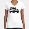 Women's Fine Jersey V-Neck Tee Thumbnail