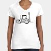 Women's Fine Jersey V-Neck Tee Thumbnail