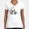 Women's Fine Jersey V-Neck Tee Thumbnail