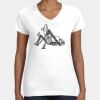 Women's Fine Jersey V-Neck Tee Thumbnail