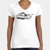 Women's Fine Jersey V-Neck Tee Thumbnail