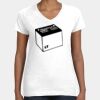 Women's Fine Jersey V-Neck Tee Thumbnail