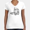 Women's Fine Jersey V-Neck Tee Thumbnail