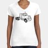 Women's Fine Jersey V-Neck Tee Thumbnail