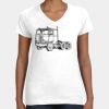 Women's Fine Jersey V-Neck Tee Thumbnail