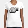 Women's Fine Jersey V-Neck Tee Thumbnail
