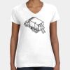 Women's Fine Jersey V-Neck Tee Thumbnail