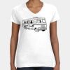 Women's Fine Jersey V-Neck Tee Thumbnail
