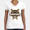 Women's Fine Jersey V-Neck Tee Thumbnail