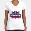 Women's Fine Jersey V-Neck Tee Thumbnail