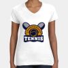 Women's Fine Jersey V-Neck Tee Thumbnail