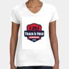 Women's Fine Jersey V-Neck Tee Thumbnail
