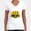 Women's Fine Jersey V-Neck Tee Thumbnail