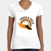 Women's Fine Jersey V-Neck Tee Thumbnail