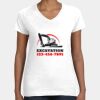 Women's Fine Jersey V-Neck Tee Thumbnail