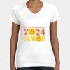 Women's Fine Jersey V-Neck Tee Thumbnail