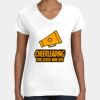 Women's Fine Jersey V-Neck Tee Thumbnail